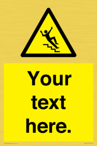 Custom Slippery Stairs Sign